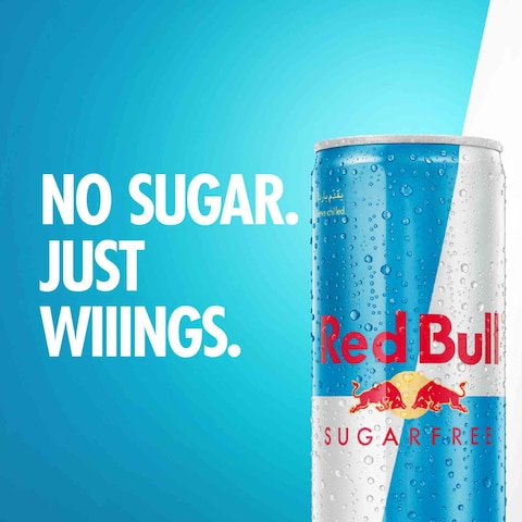 Red Bull Energy Drink, Sugar Free, 250ml (6 pack)