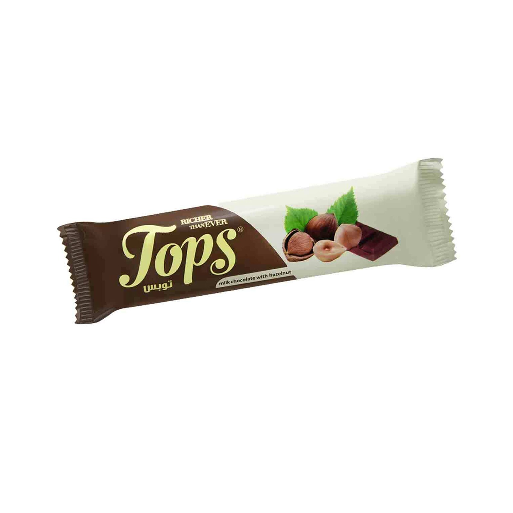 Tops Milk Chocolate With Hazelnut 42 Gram 3 Pieces product thumbnail 2