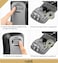 Rubik Key Storage Safe Box, 4 Digits Combination Key Lock Box with Resettable Wall Mounted for Outdoor and Indoor Home Hotel Office - Gray/Black