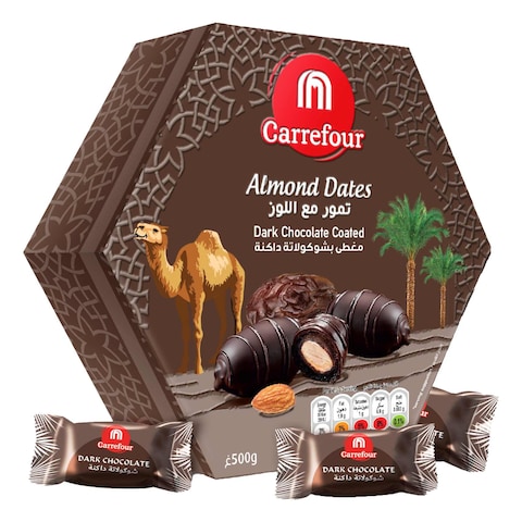 Carrefour Almond Dates Dark Chocolate 500g