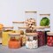 1CHASE Borosilicate Glass Jars With Bamboo Lids, Glass Food Storage Jars With Wood Lids For Pantry-5 Pcs Set (1200ml/ 750ml/ 500ml)