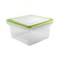 Hega Hermetic Plastic Square Food Container - 1.5 L - Clear