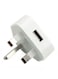 Generic 3-Pin USB Adapter Plug White