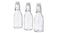 Bottle with stopper, clear glass15 cl,3pack