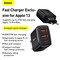 Baseus 30W USB C PD Fast Charger 1 Port Type-C and Dual Port QC3.0 Quick Wall Adapter EU Plug Black