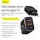 Baseus 30W USB C PD Fast Charger 1 Port Type-C and Dual Port QC3.0 Quick Wall Adapter EU Plug Black