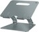 Promate Laptop Stand, Aluminium Multi-Level Adjustable Notebook Stand, Up to 17 Inches with Multi-Angle, Anti-Heat Design, Anti-Slip Pads, Grey   DeskMate-7