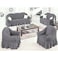 Fabienne 4-Piece Turkish Stretchable Sofa Cover Seven Seater Grey Free Size