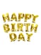 Goldedge 13-Piece Happy Birthday Letters Foil Balloon Set 16Inch