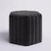 Wooden Twist Lucid Hexagonal Shape Solid Wood Pouf Ottoman Stool