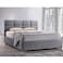 In House Lombardia Velvet Bed Frame - Single - 200x120 cm - Gray