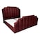 In House Taj Velvet Bed Frame - Queen - 200x160 cm - Burgundy