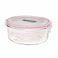Glasslock Round Glass Food Container Clear/Pink 2L
