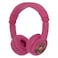 BuddyPhones Play+ Bluetooth On-Ear Headphones With Mic Rose Pink