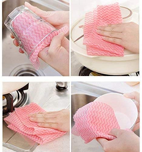 Aiwanto 4Pcs Roll Cleaning Towels Cleaning Wiper Towels Wiping Cloth Reusable and Disposable Kitchen Cleaning Towels Multipurpose Towels
