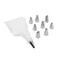 Rk Icing Bag Set With 8 Nozzles, White