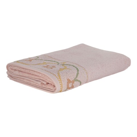 Cannon 600 GSM Jacquard Bath Sheet Pink 81x163cm