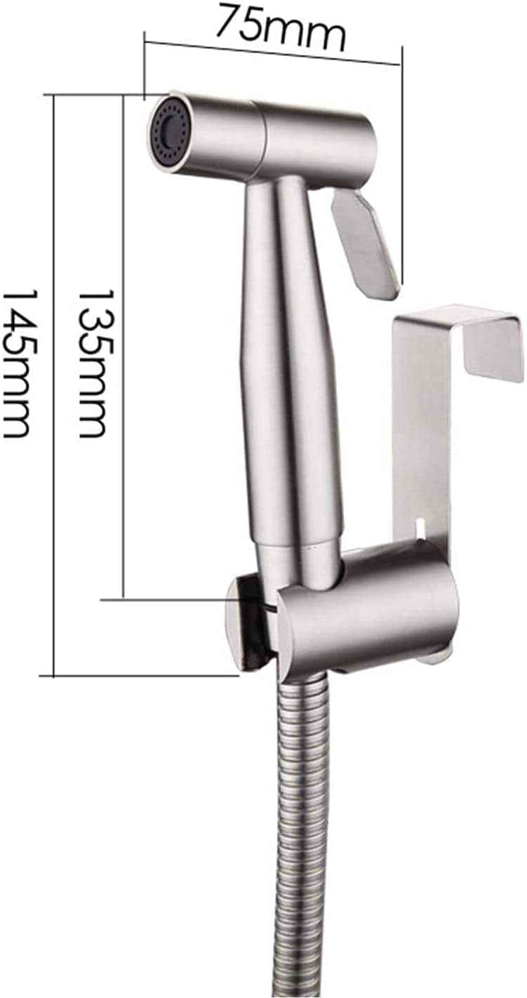 Thumbnail image for SKY-TOUCH Toilet Bidet Spray Gun Set, Shattaf Kit Handheld Self-Cleaning for Washroom and Bathroom, Toilet Water Sprayer, Silver
