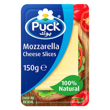 Puck Natural Mozzarella Cheese Slices 150g
