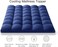 Vital Mattress Topper Soft Comfort White 500 GSM (Dark Blue, King Size - W180 X L200 Cm)