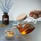 Lushh Glass Teapot with Bamboo Lid and  Removable Infuser,Perfect for Loose Leaf and Blooming Tea,1000ML