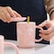 Cute Pink Ceramic Mug With White Clouds Painted In Gold Cartoon Mug From The Source