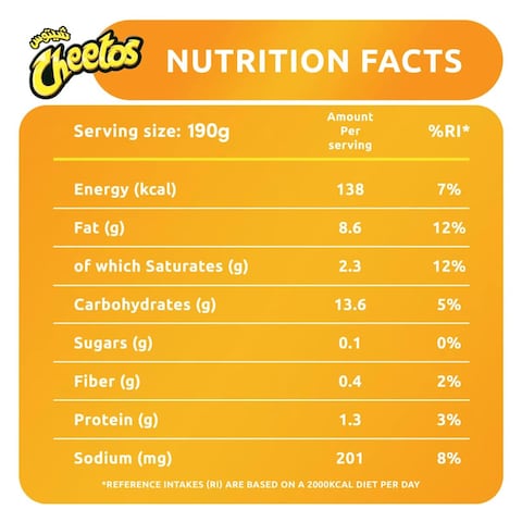Cheetos Crunchy Flamming Hot Corn Snacks 25G