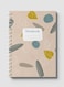 Lowha Spiral Notebook With 60 Sheets And Hard Paper Covers With Leaves Doodle Design, For Jotting Notes And Reminders, For Work, University, School