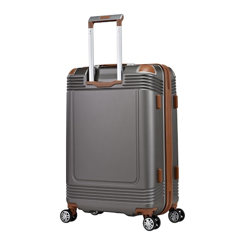 Eminent Hard Case Travel Bag Large Luggage Trolley Polycarbonate Lightweight Suitcase 4 Quiet Double Spinner Wheels With Tsa Lock KK10 Gold Grey