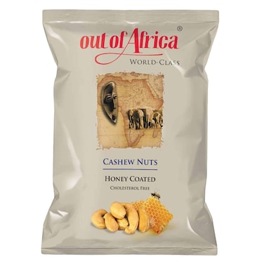 Out Of Africa Cholesterol Free Honey Coated Cashew Nuts 150g