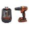 Black &amp; Decker Drill With Bit Kit A7186-XJ 18V And Lithium Battery 1.5Ah 1 PCS