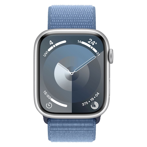 Apple Watch Series 9 GPS 45mm Silver Aluminium Winter Blue Sport Loop