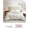 Luna Home Queen Size 6 Pieces Bedding Set, Washable Cotton Plain Snow White Color Design