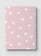 Lowha Spiral Notebook With 60 Sheets And Hard Paper Covers With White Dots Design, For Jotting Notes And Reminders, For Work, University, School