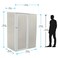 CamelTough Outdoor Metal Storage Shed, 4.7X3 Feet, Garden Metal Shed, Perfect For Storing Garden Tools, Yard Tools, Tool Storage Shed For Courtyard, Lawn, Backyard, Beige, CT-642
