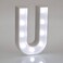 LED Marquee Letter Light Sign Wooden White (U) 25cm