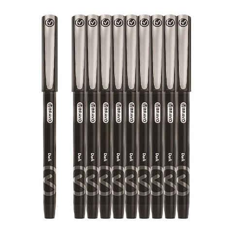 Bravo Dark Pen Set - Black - 10 Pens