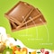 Showay 3 Pack Serving Tray, Large Bamboo Serving Tray With Handles Wood Serving Tray Set For Coffee, Food, Breakfast, Dinner
