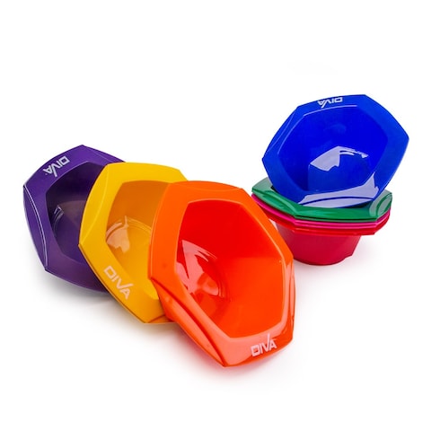 Diva Rainbow Tint Bowl Set, 1X7 Assorted Color