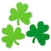 Shamrock Glitter Confetti Cutouts 2.75in X 2.75in