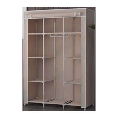 Mychoice Plain Wardrobe Beige 105x45x158cm