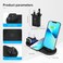 Sky-Touch 6 In 1 Multi-Function Wireless Charger Stand, Fast Wireless Charging Station For Mobile Phone, Watch, Earphone, Black