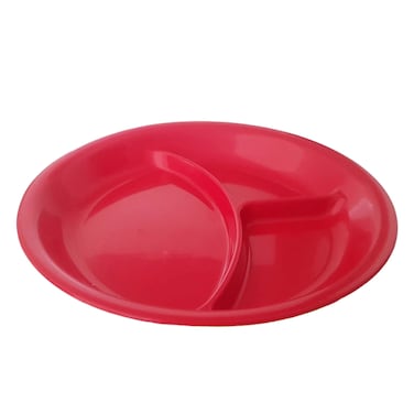 Gab Plate Divided Red 26CM