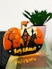 Happy Halloween Wooden Pumpkin LED Light D&eacute;cor 24x20cm
