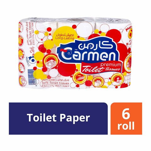 CARMEN TOILET MEGA ROLLS 6ROLLS