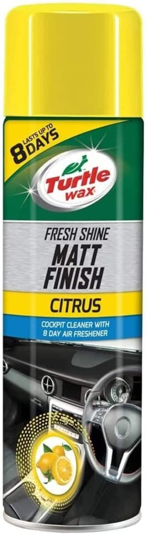 Turtle Wax Fresh Shine Car Cockpit Shine &amp; Air Freshner Scent - 500ml (Citrus)