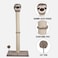 Warmie Sloth Cat Scratcher, 95 cm Tall Cat Scratching post for Indoor Cats, Sisal Rope Cat Scratcher with dangling ball (Chocolate+Beige)