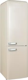 Hoover 300L Bottom Mount Retro Style Refrigerator,Total No Frost Design,Humidity Control, Electronic Control &amp; LED Light, Silver Strip &amp; Ice Twister,1 Year Warranty, Cream - HBR-M300-RC