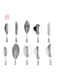 Generic 11-Piece 3D Floral Syringe Set Silver 120x25x25mm