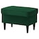 In House 2 Pieces Chair King Velvet With Two Wings And FootStool - Dark Green - E3